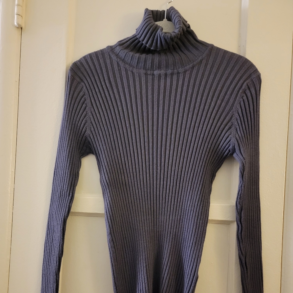 Plummy-Gray Turtleneck